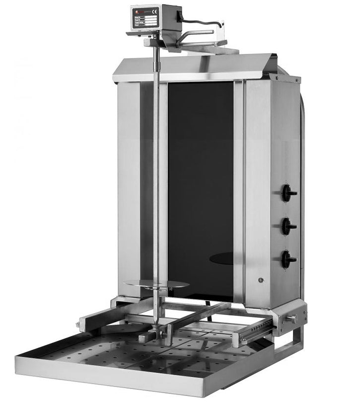 Kebab grill - 3 burners (mobile) - max. 40 kg