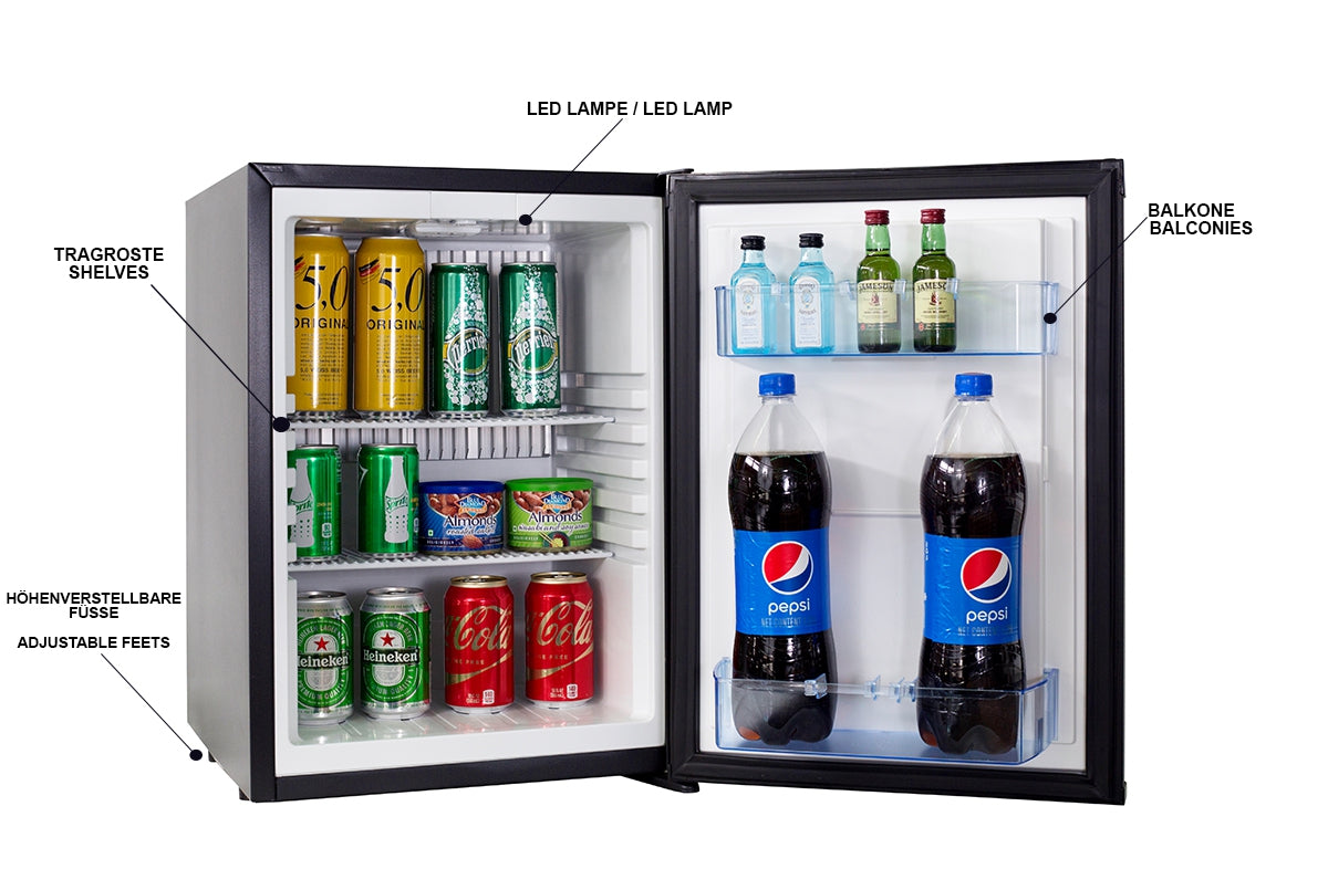 Mini fridge - with 1 door - silent and lockable