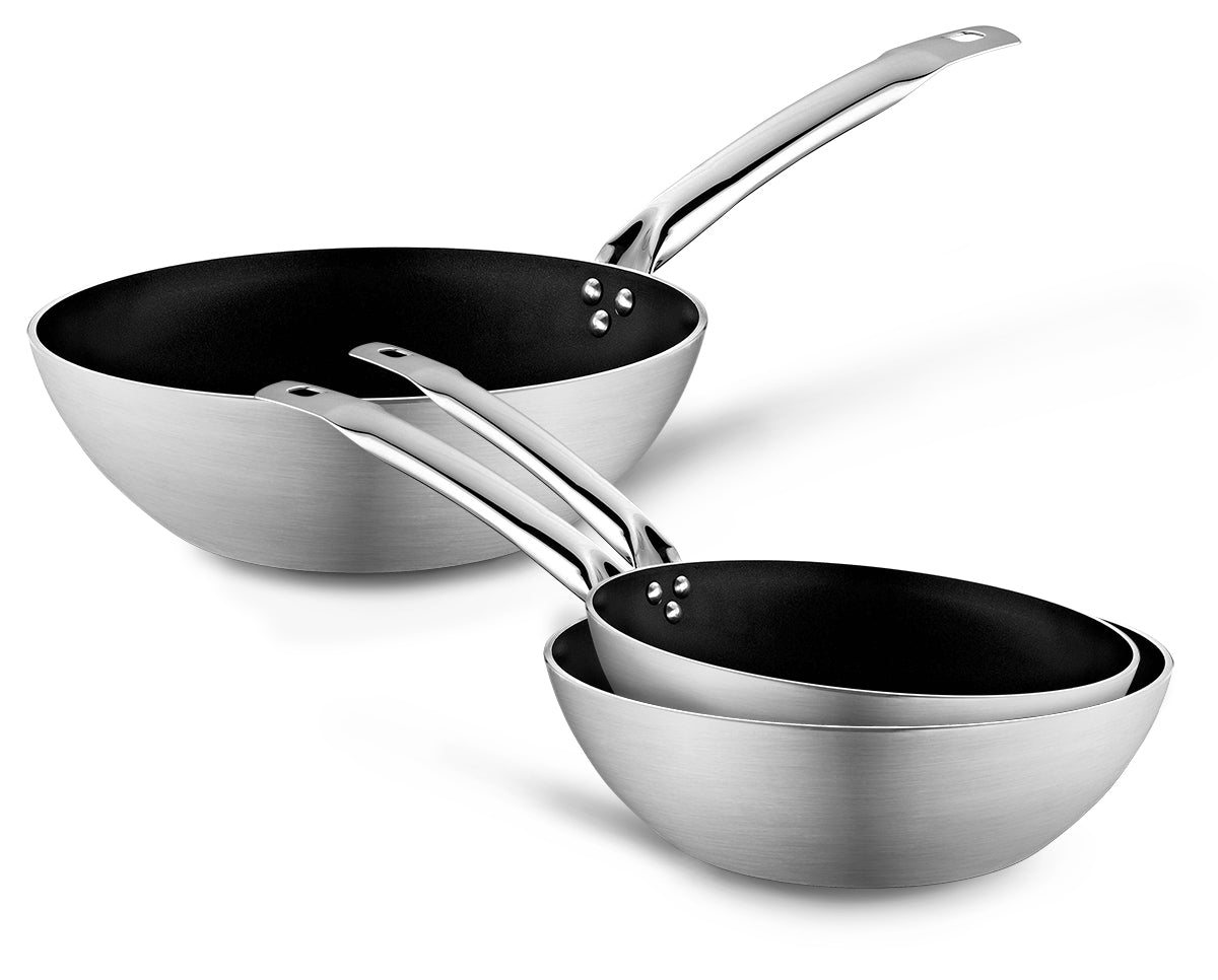 Set of wok pans - 3 parts