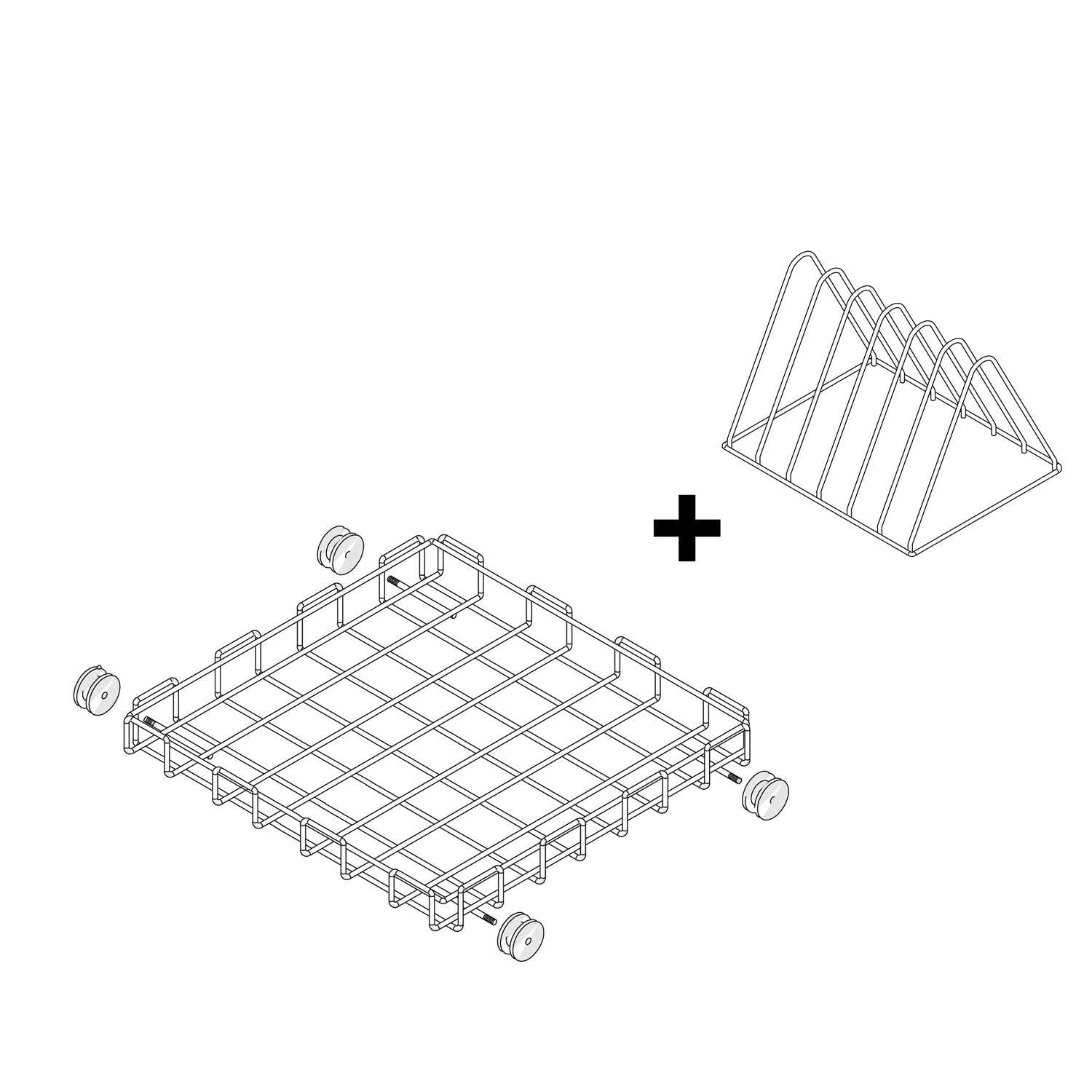 Dishwasher basket - 665 x 665 mm