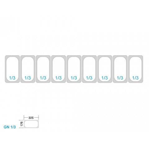 Refrigerated pizza table PREMIUM 2.0 x 0.8 m - with 2 doors and 7 neutral drawers