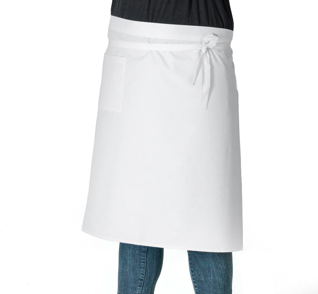 Bistro aprons, color white, length 65 cm, set of 5 pcs