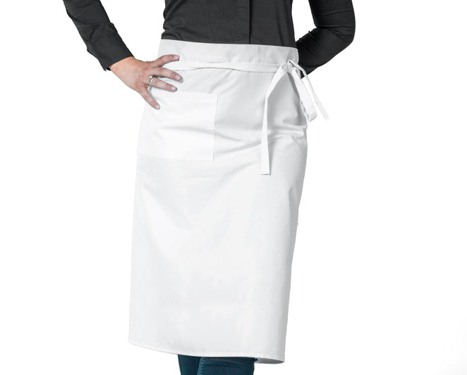 Bistro aprons, color white, length 90 cm, set of 5 pcs.