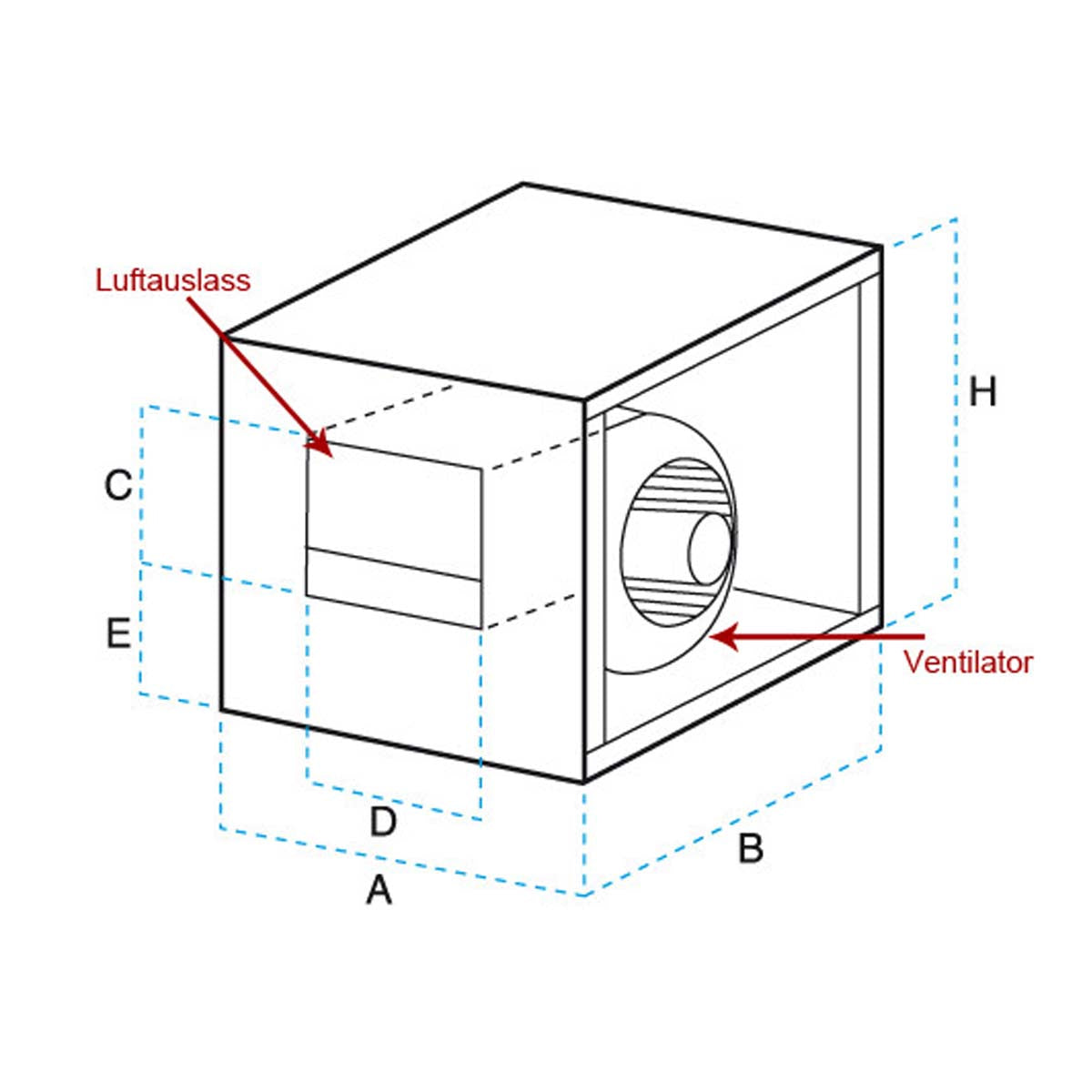 Ventilation box 9300 m³ per hour