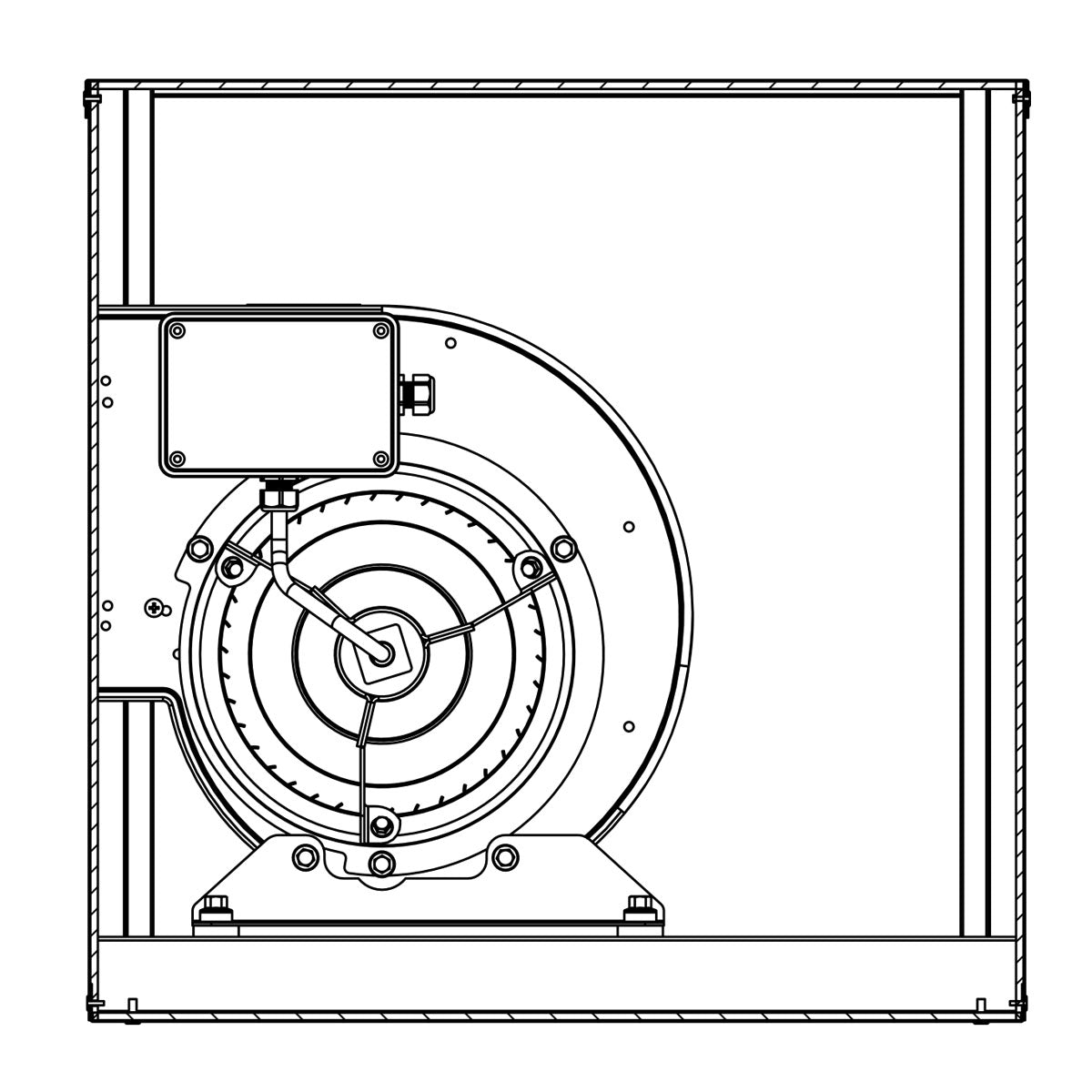 Ventilation box 1600 m³ per hour