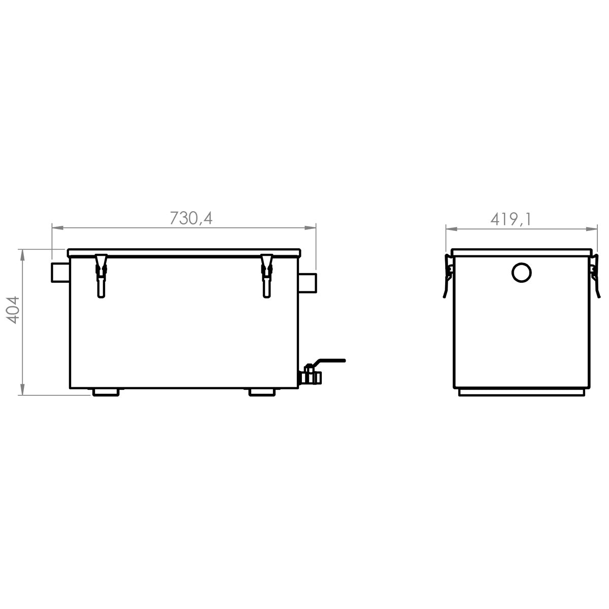 Grease trap - 44 liters | Grease separator | Oil Separator | Separators | Kitchen equipment