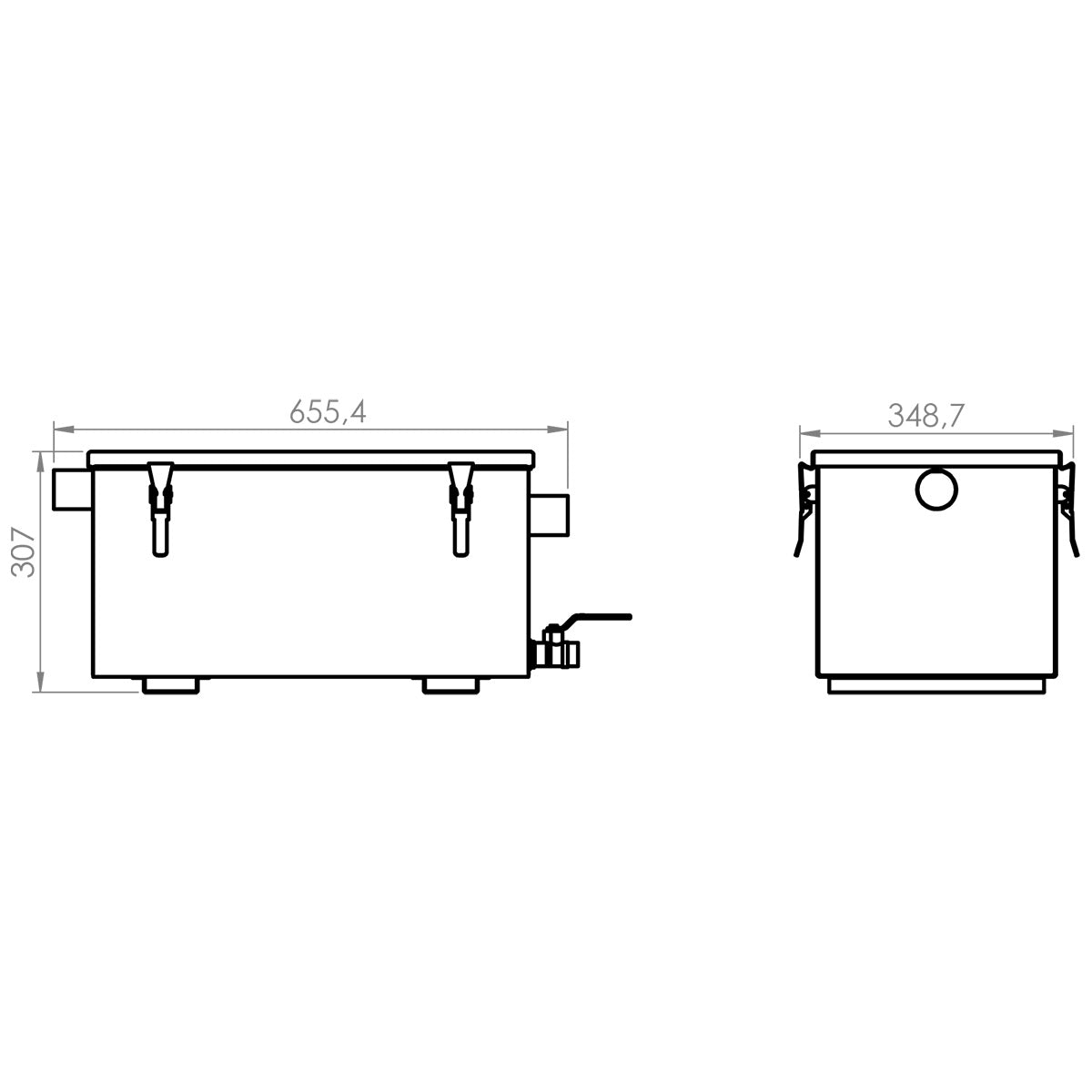 Grease trap - 20 liters | Grease separator | Oil Separator | Separators | Kitchen equipment