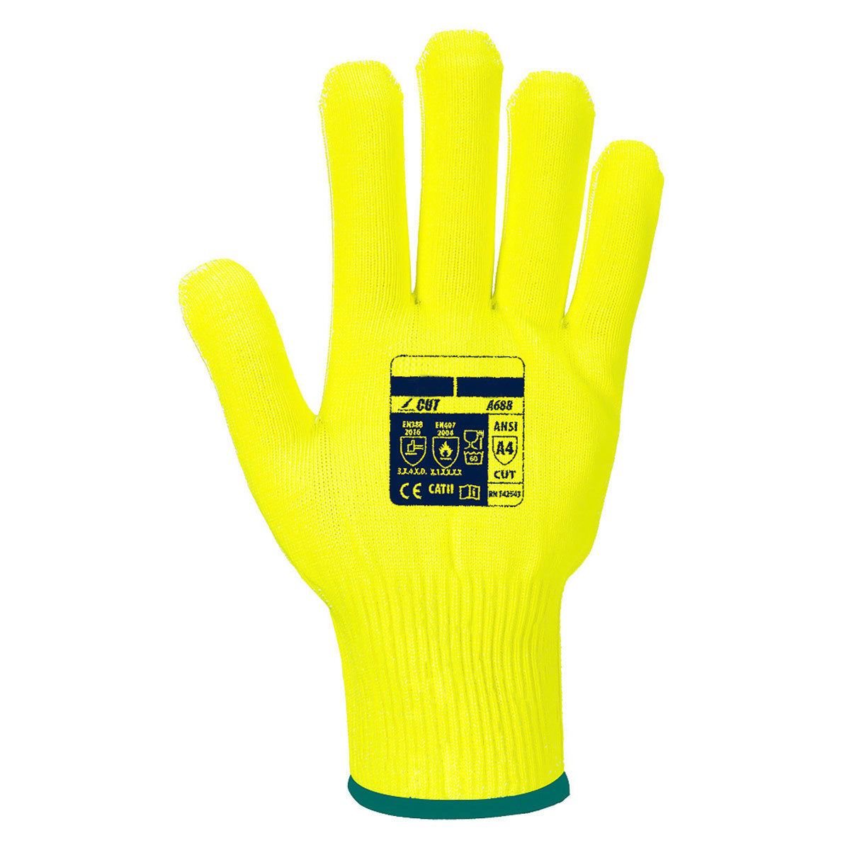 (10 Pairs) Pro Cut Cut Protection Gloves - Yellow - Size: L