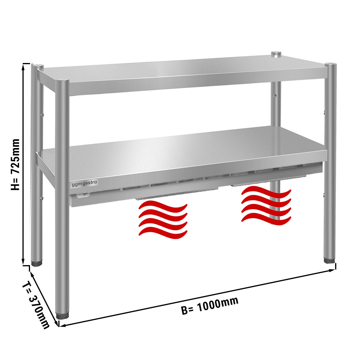 Warming bridge - 1.0 m - 2 floors - Height: 0.7 m