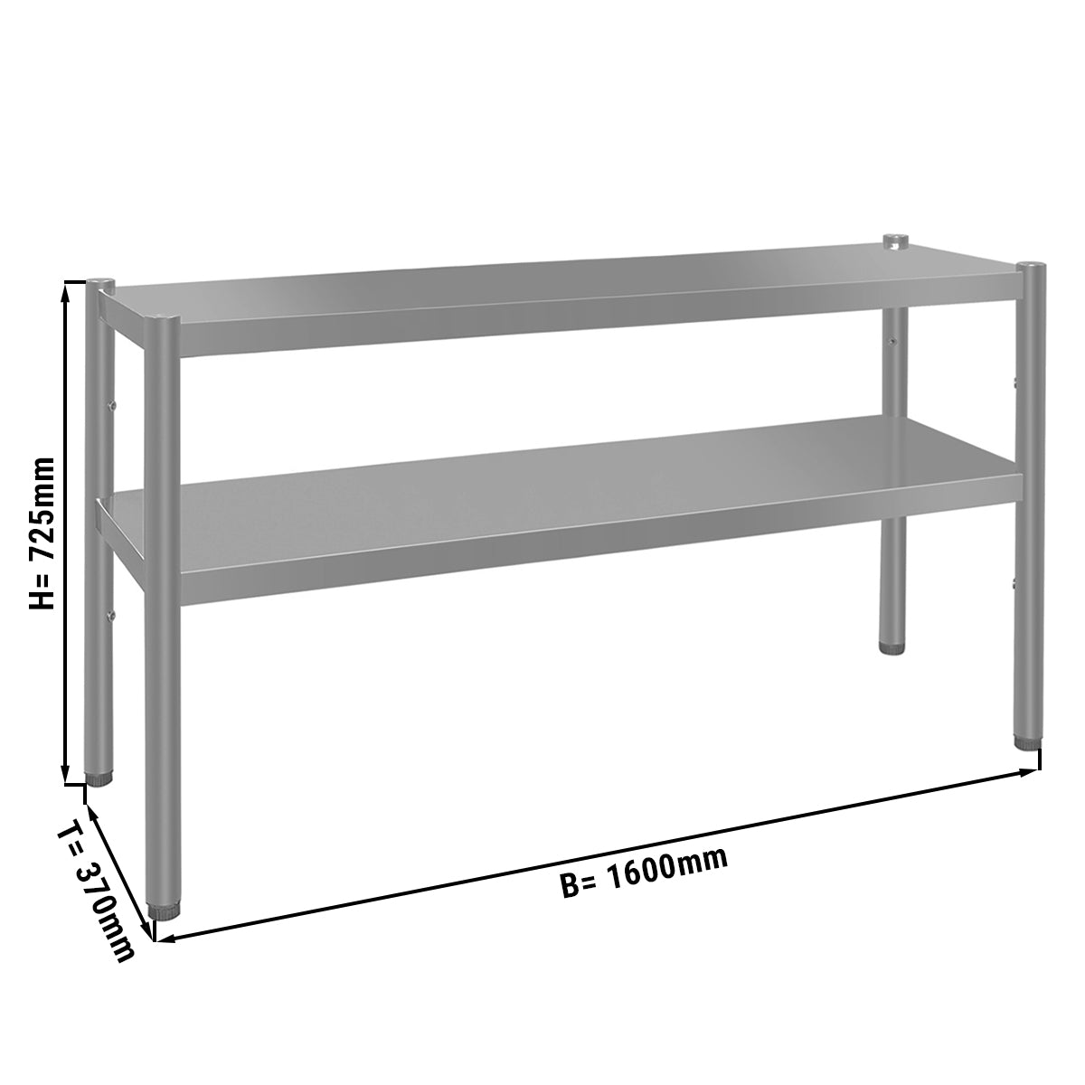 Additional table ECO 1.6 m - with 2 floors 0.7 m high