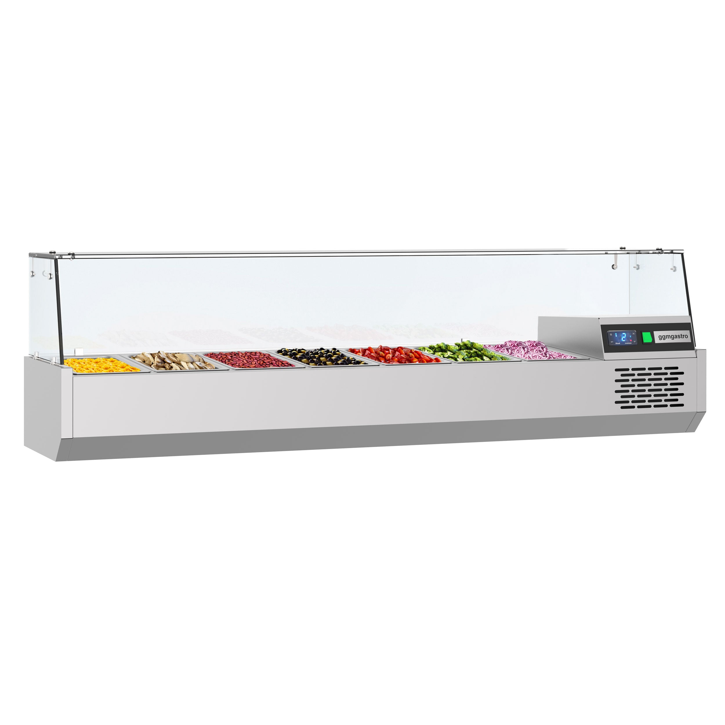 Refrigerated display case 1.6 x 0.46 m - for 6 x GN 1/3 containers