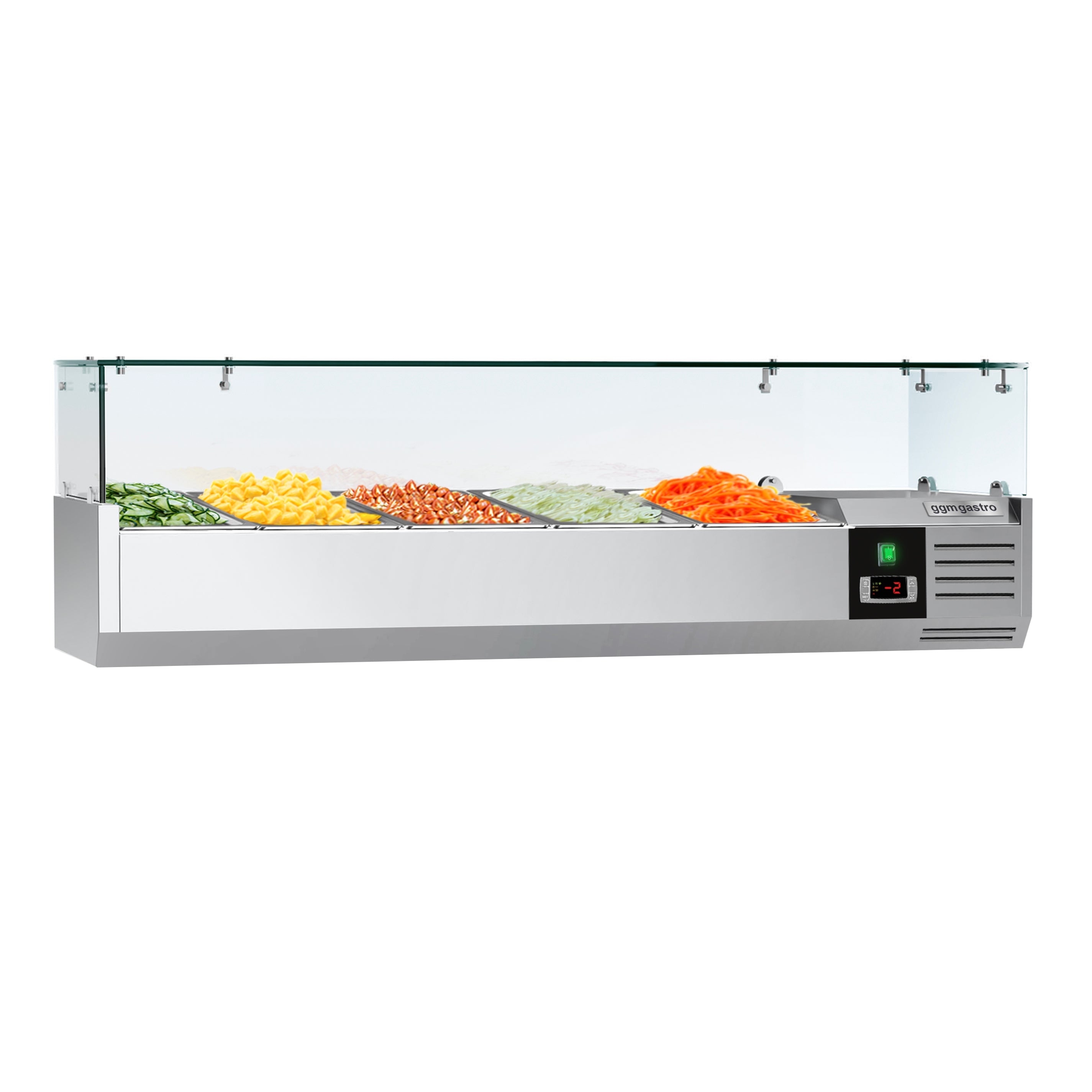 Refrigerated showcase PREMIUM - 1.2 x 0.34 m - for 5x 1/4 GN containers