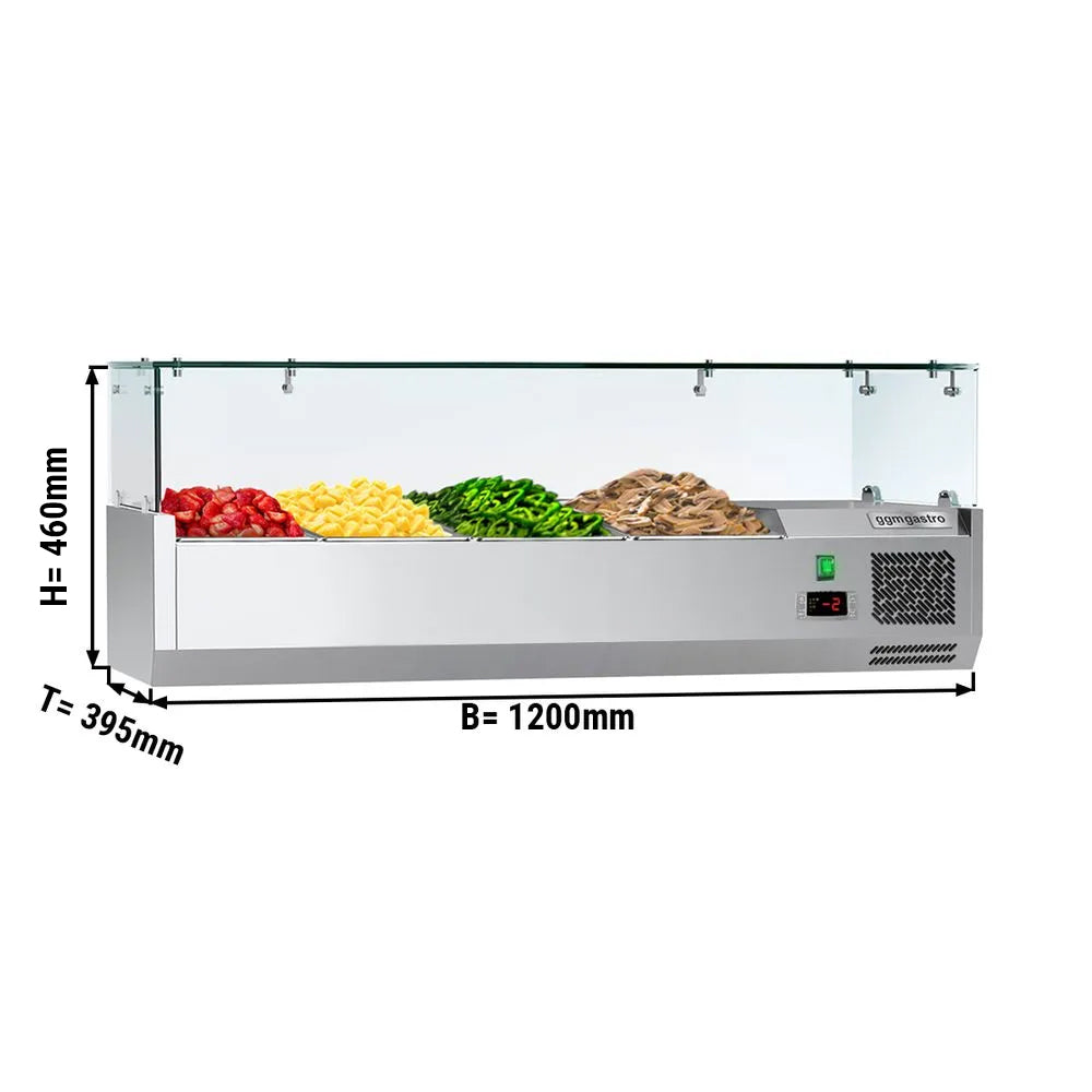 Refrigerated showcase ECO - 1.2 x 0.4 m - for containers 4x 1/3 GN