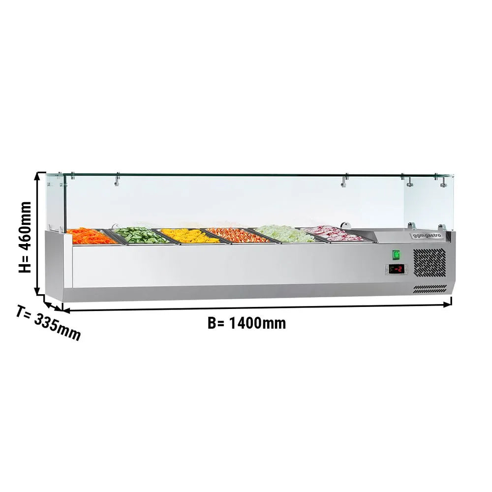Хладилна витрина ECO - 1,4 x 0,34 m - за 6x 1/4 GN контейнери