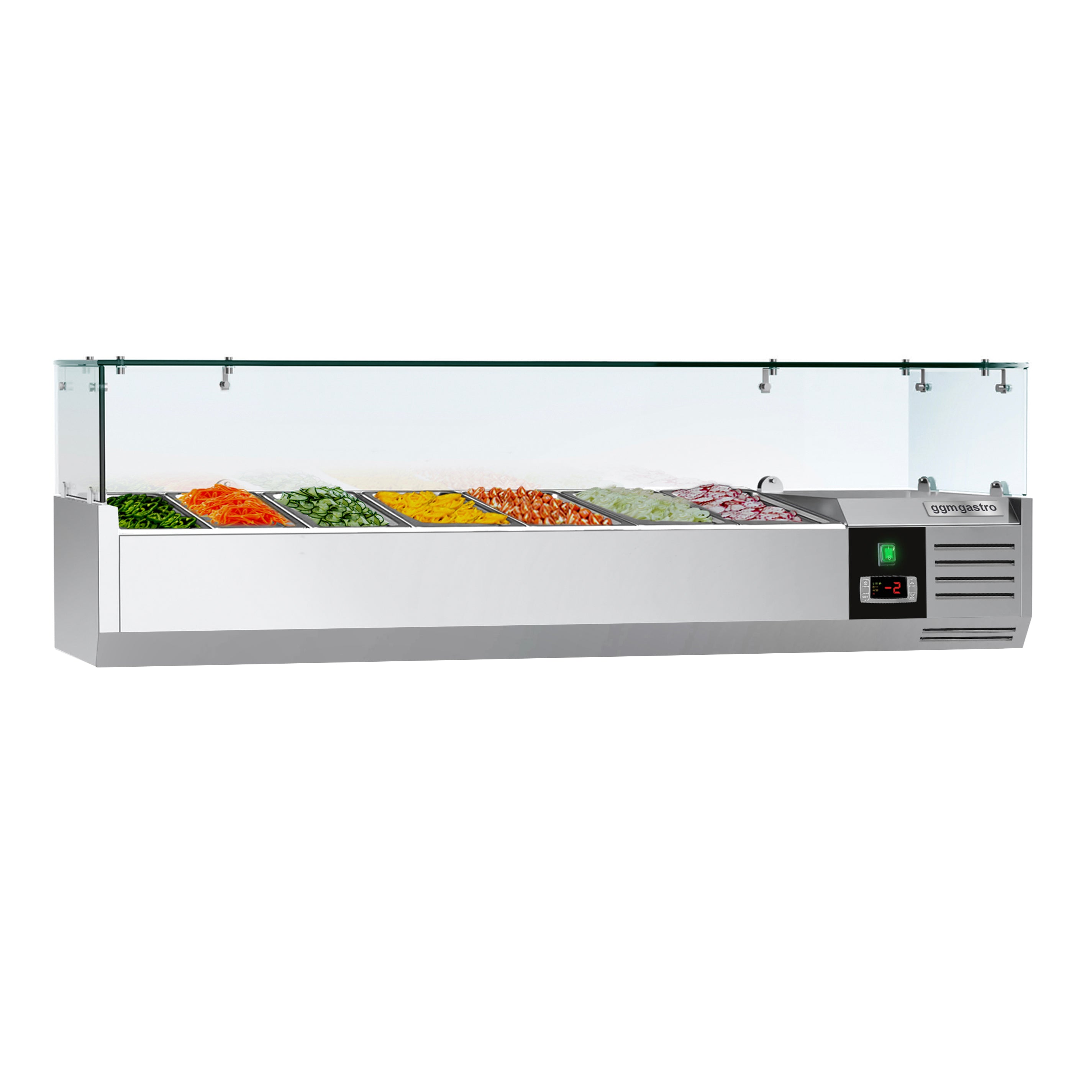 Refrigerated showcase PREMIUM 1.6 mx 0.34 m - for 7x 1/4 GN containers