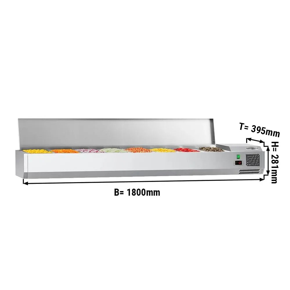 Хладилна витрина ECO - 1,8 x 0,4 m - за 8x 1/3 GN контейнери