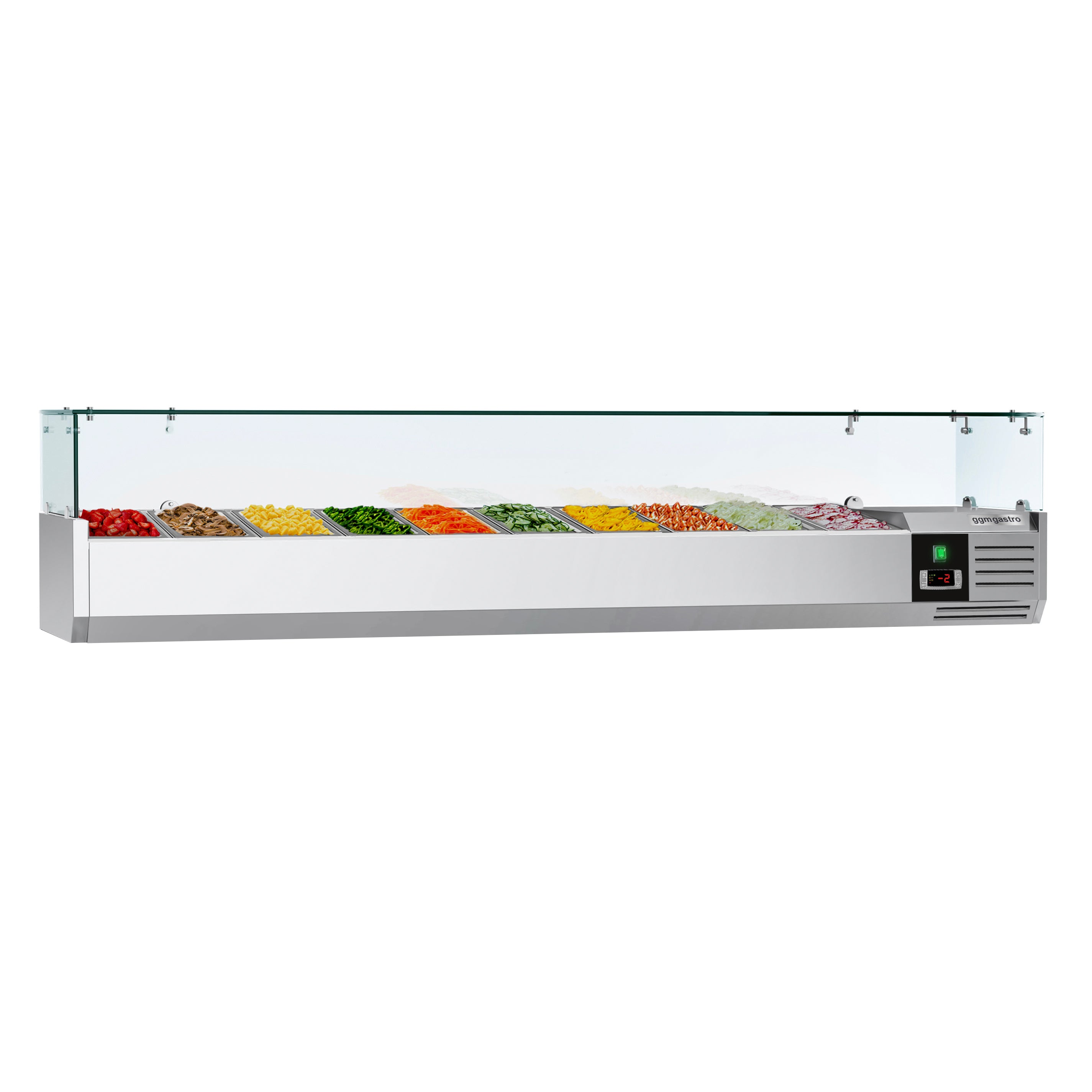 Хладилна витрина PREMIUM - 2,0 x 0,34 m - за контейнери 10x 1/4 GN