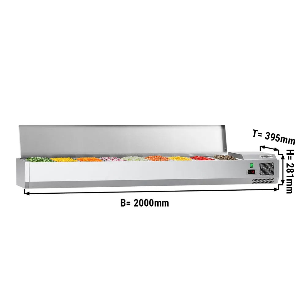 Хладилна витрина ECO - 2.0 x 0.4 m - за 9x 1/3 GN контейнери