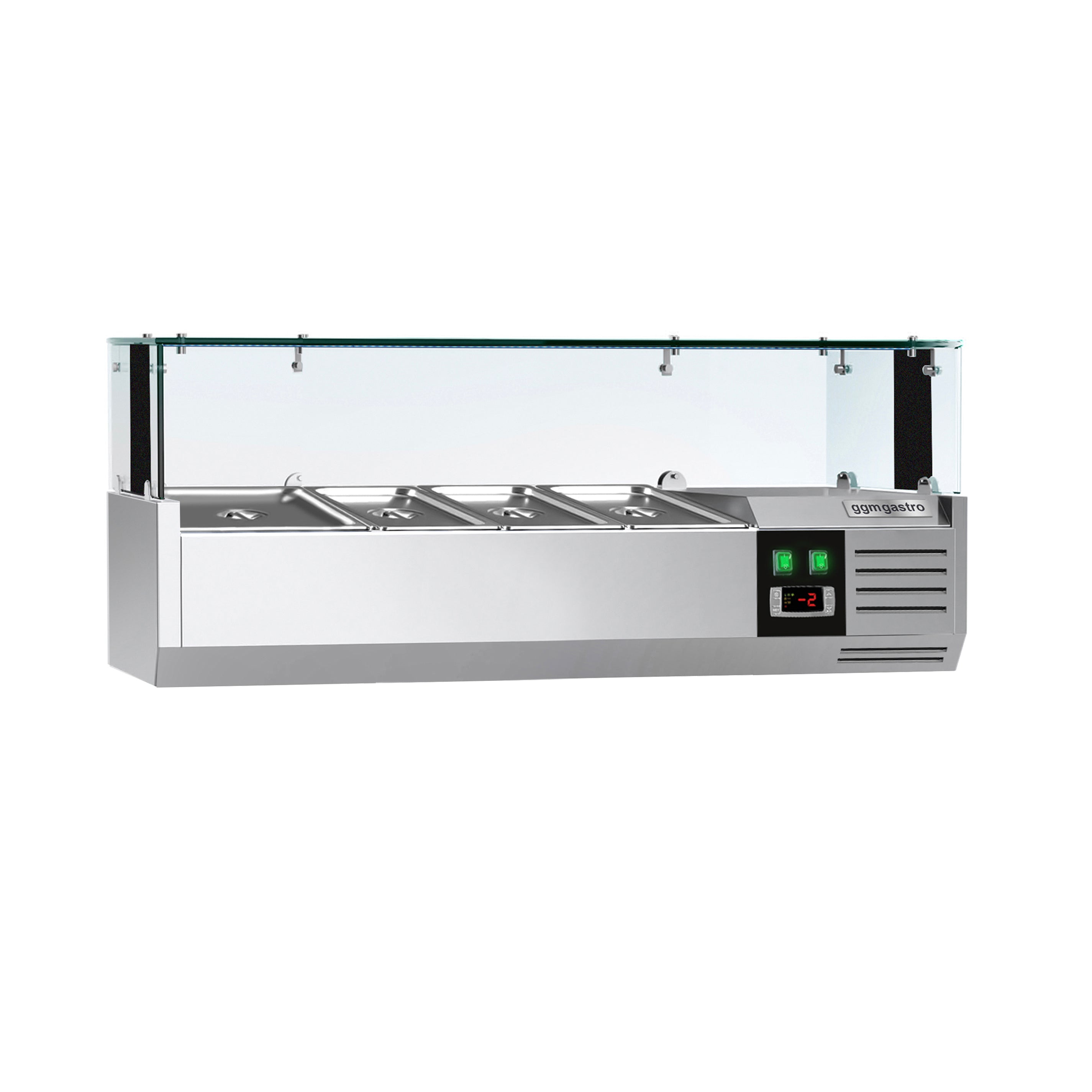 Хладилна горна витрина PREMIUM - 1,2 x 0,4 m - за 3x 1/3 + 1x 1/2 GN контейнера