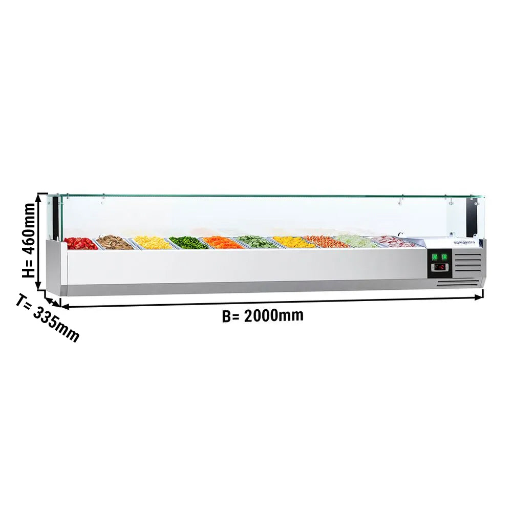 Refrigerated showcase PREMIUM 2.0 mx 0.34 m - for 10x 1/4 GN containers