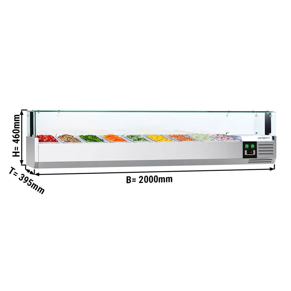 Хладилна витрина PREMIUM 2.0 mx 0.4 m - за 9x 1/3 GN контейнери