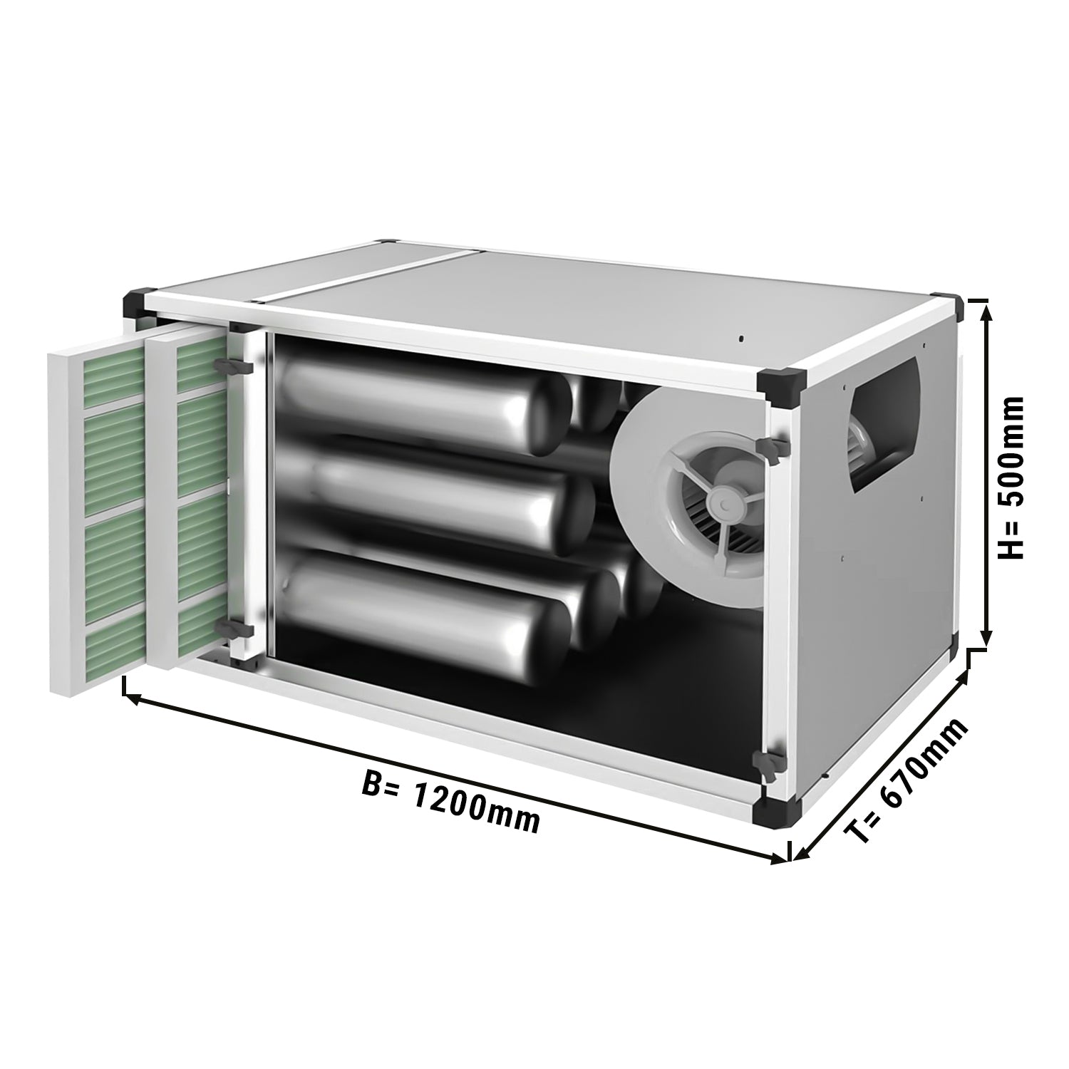 Exhaust air purification system - 2000 m³ (with activated carbon filter)