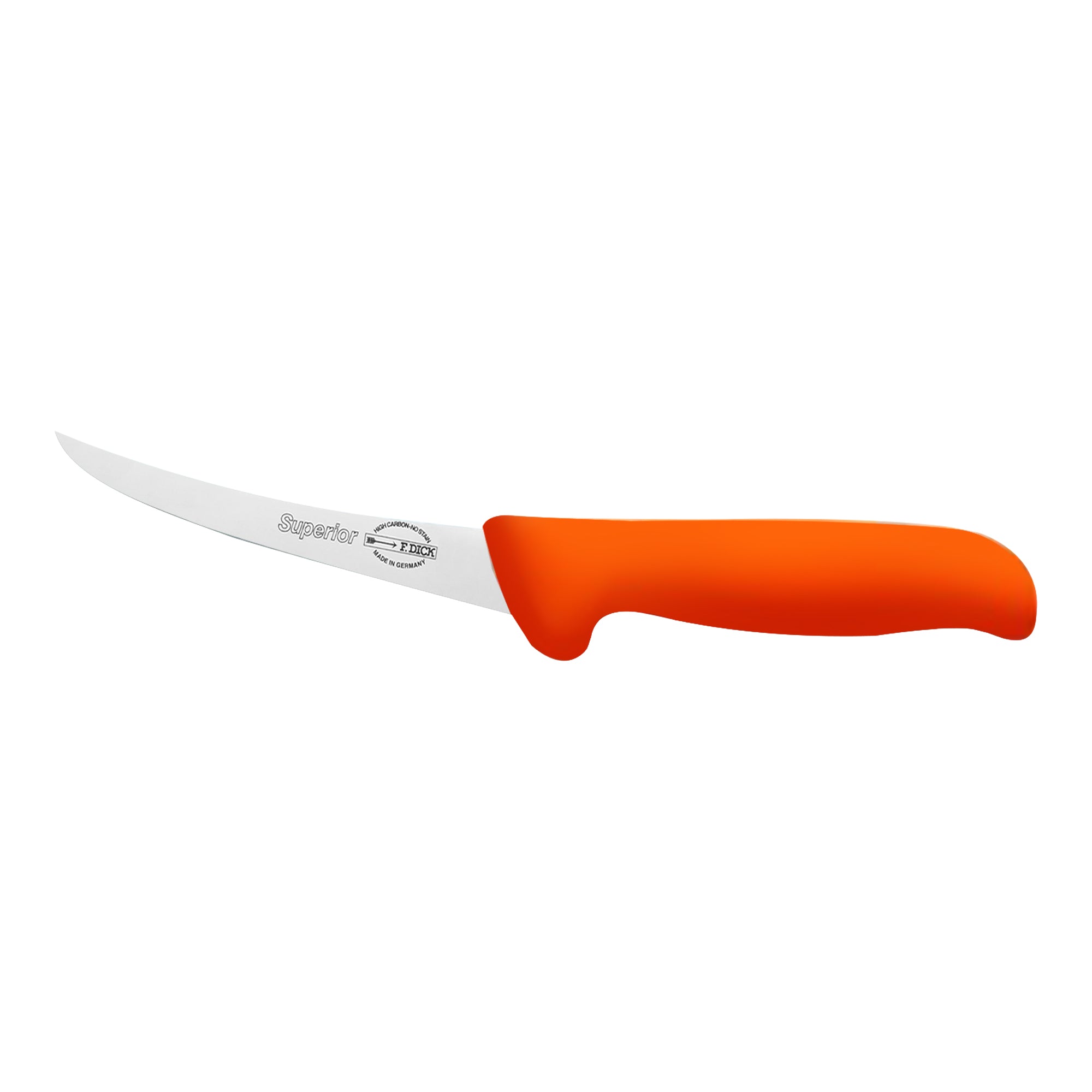 F. Нож за обезкостяване DICK с оранжева дръжка - 13 см