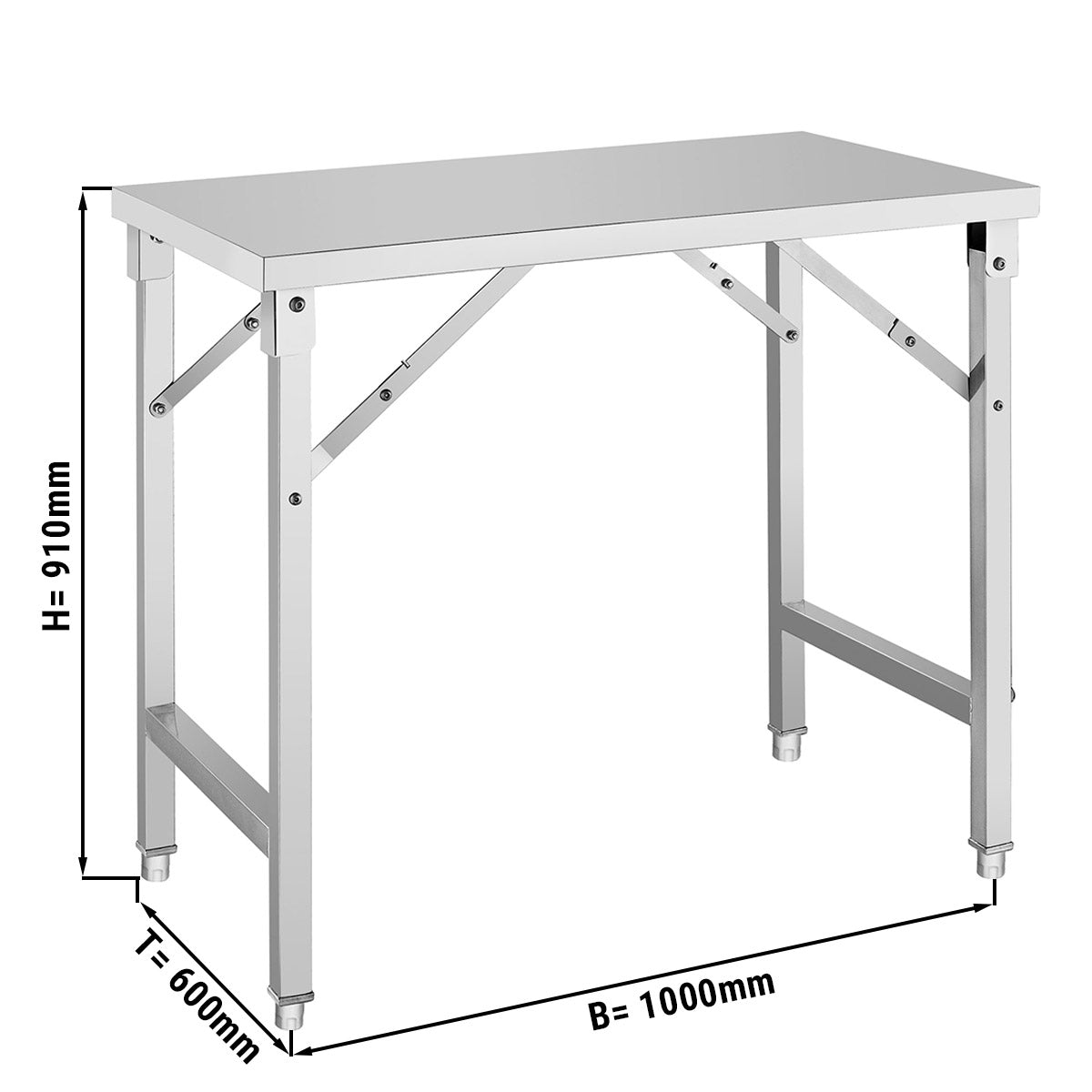 Folding work table - 1.0m