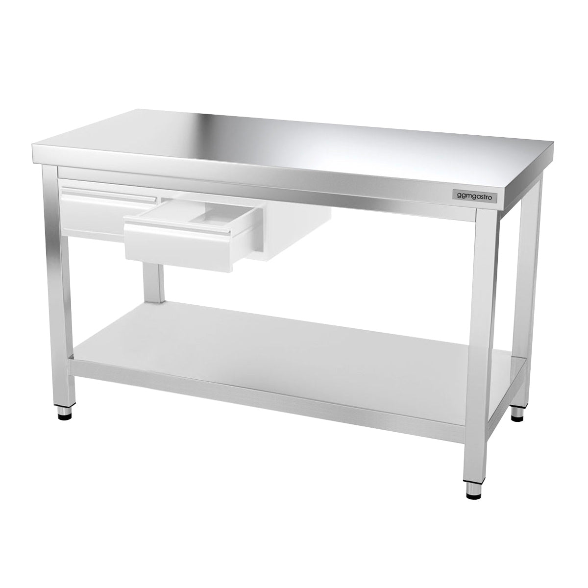 PREMIUM stainless steel work table 1.0 m - with lower shelf