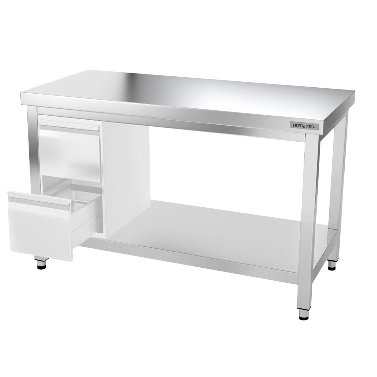 PREMIUM stainless steel work table 1.0 m - with lower shelf