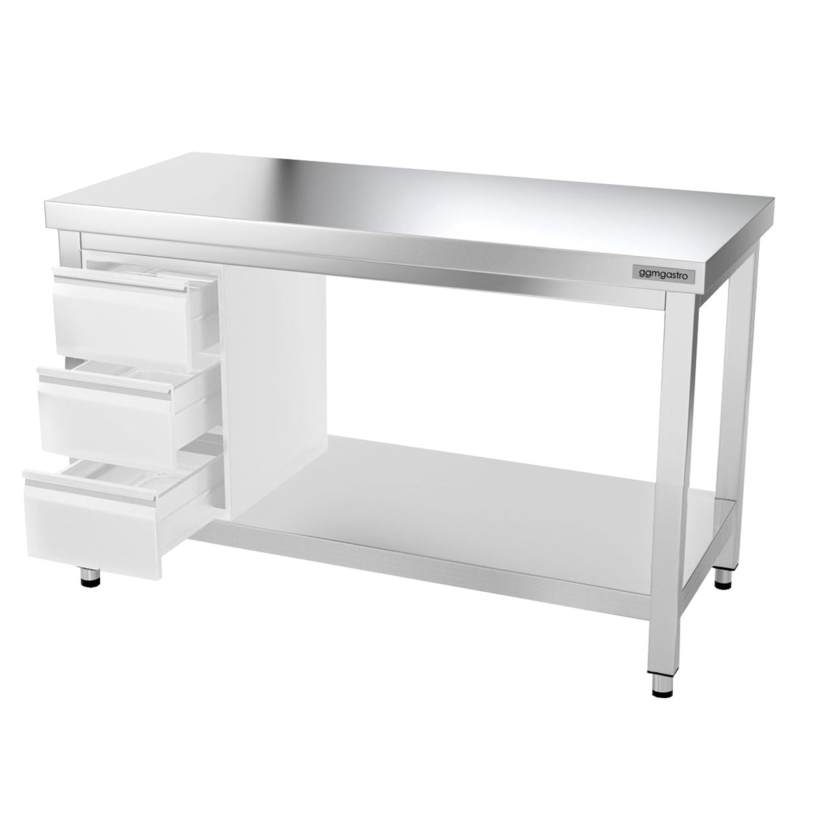 PREMIUM stainless steel work table 1.0 m - with lower shelf