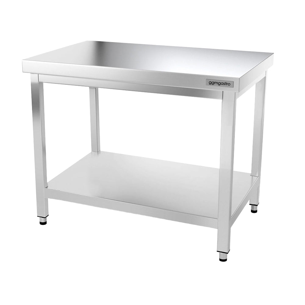 PREMIUM stainless steel work table 1.0 m - with lower shelf