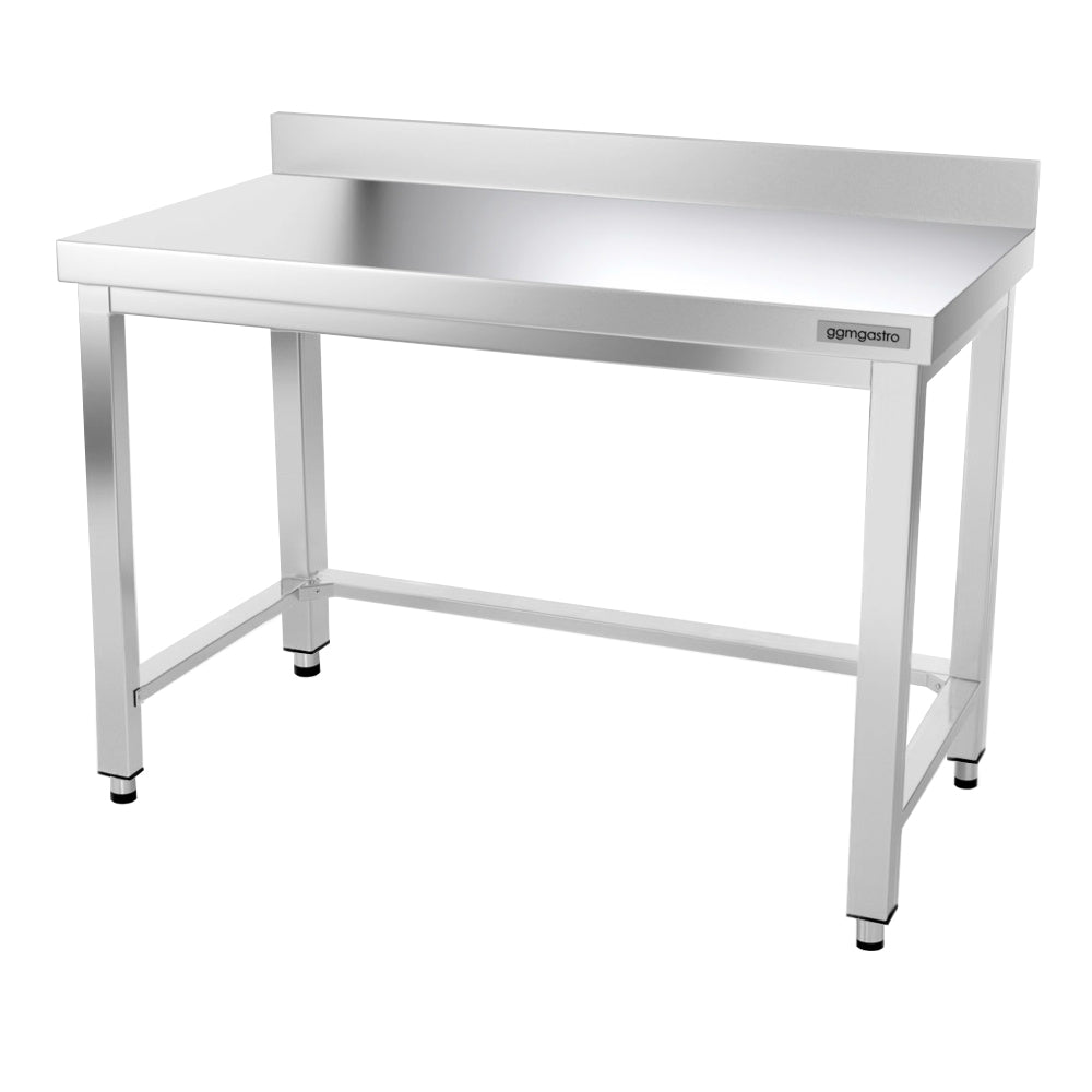 PREMIUM stainless steel work table - 1.2 m - with floor, base and support