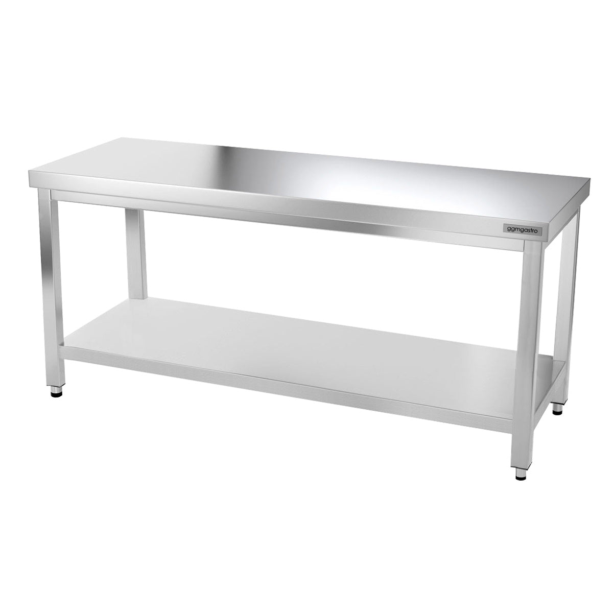 PREMIUM stainless steel work table - 1.5 m - with main shelf