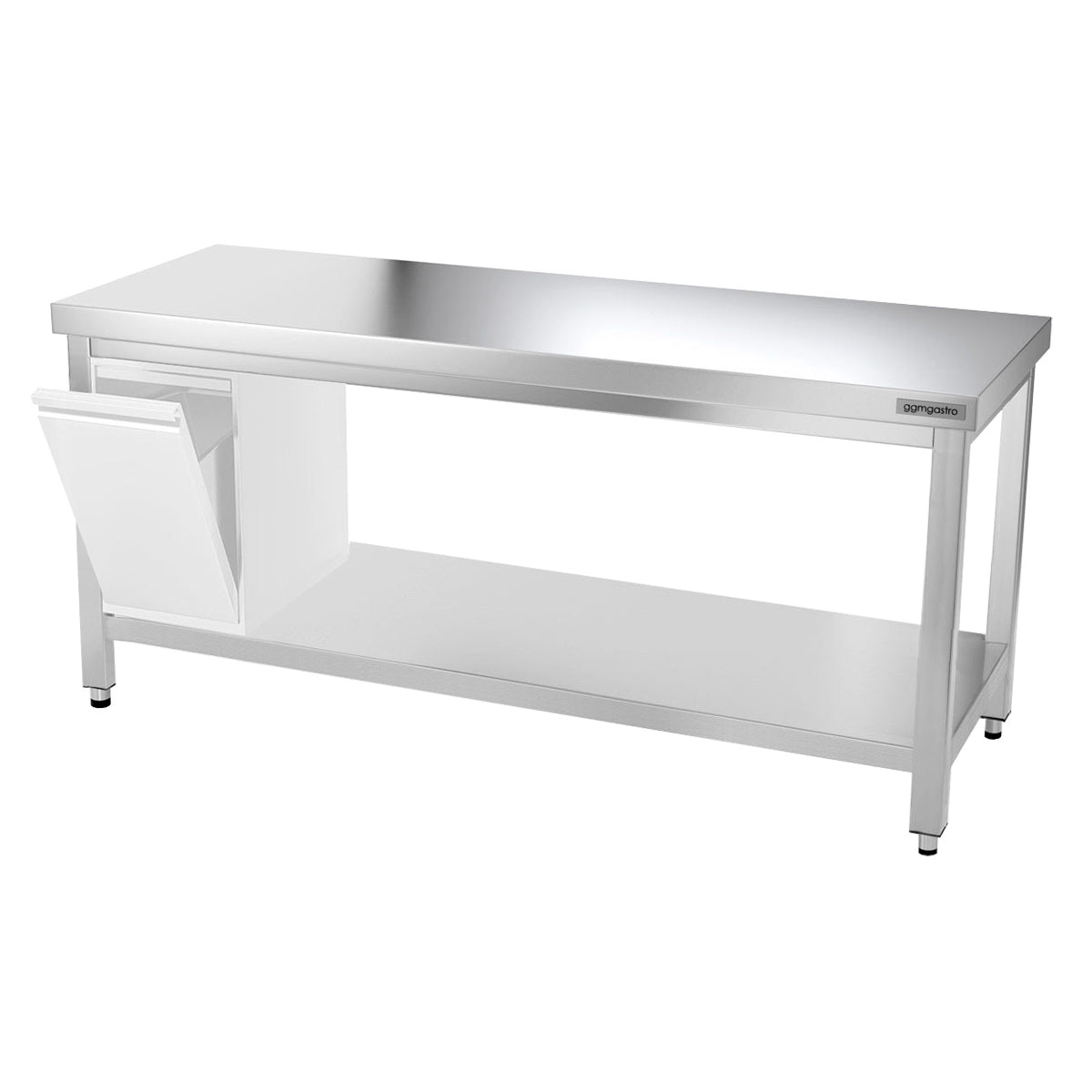 PREMIUM stainless steel work table - 1.5 m - with main shelf