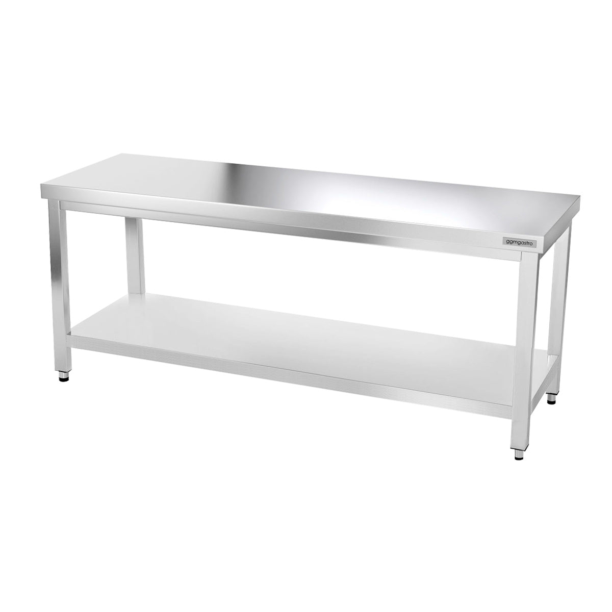 Work table PREMIUM made of stainless steel - 2.0 m. - with main shelf