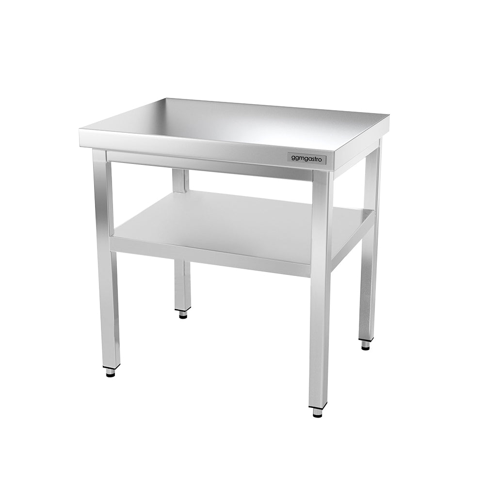 PREMIUM stainless steel work table 0.7 m - with lower shelf