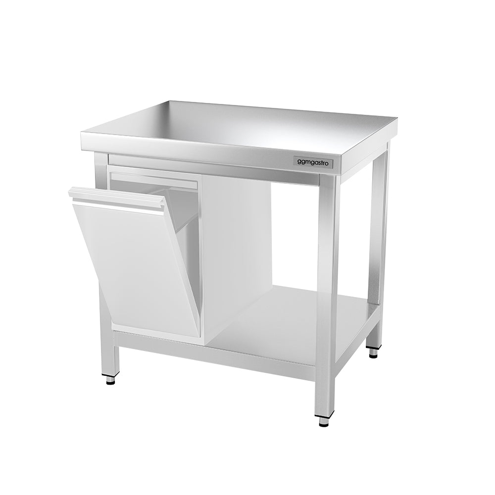 PREMIUM stainless steel work table 0.7 m - with lower shelf