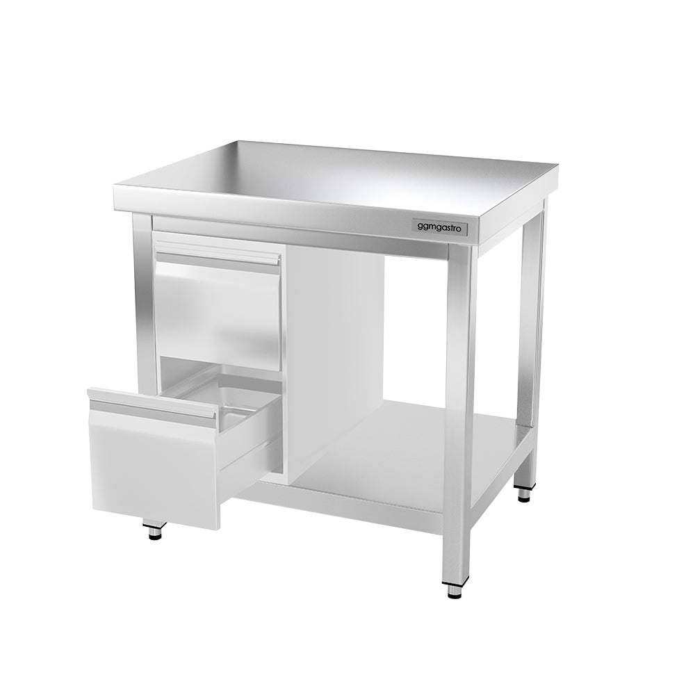 PREMIUM stainless steel work table 0.7 m - with lower shelf