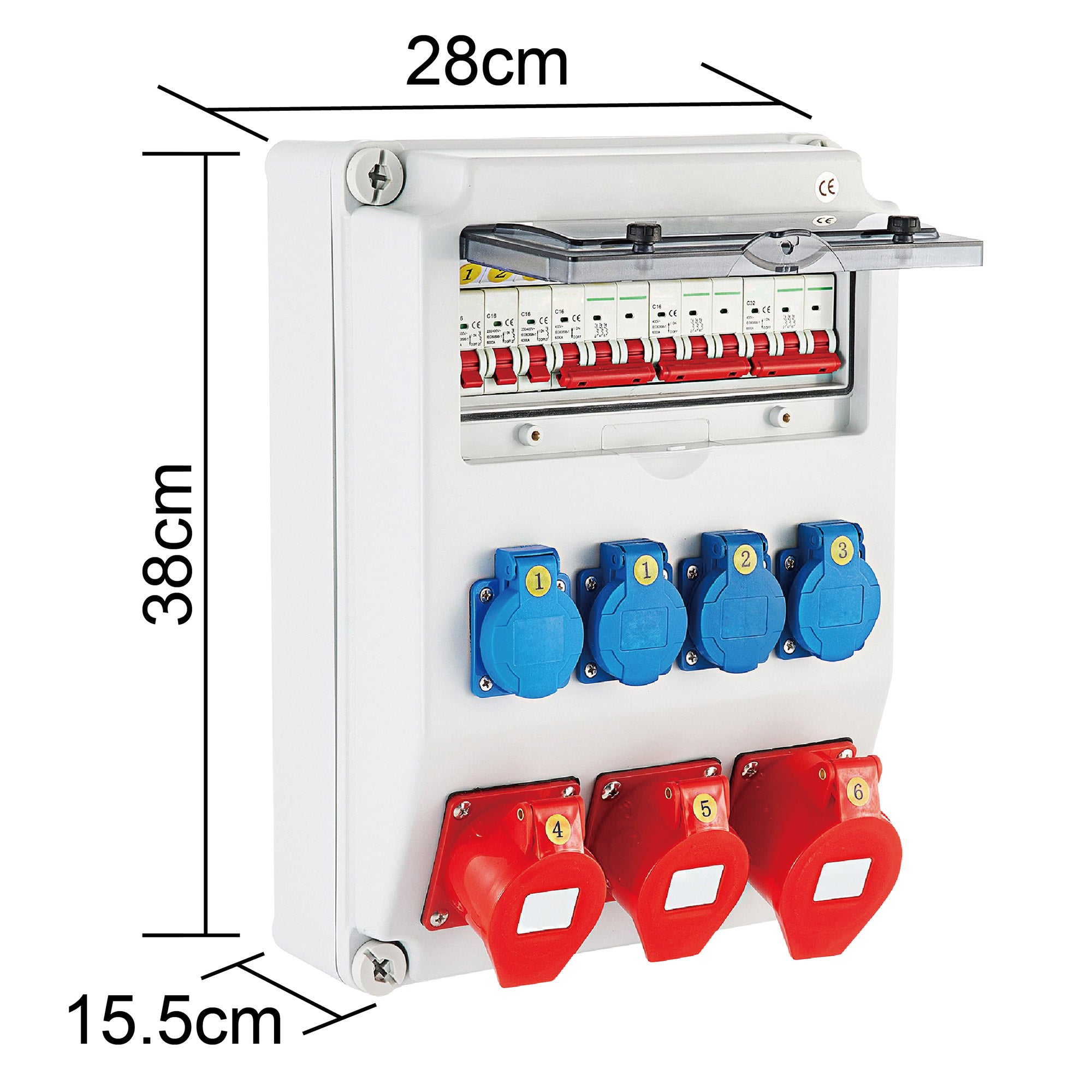 Разпределителна кутия - 4x 230V (16A), 2x 400V (16A), 1x 400V (32A)