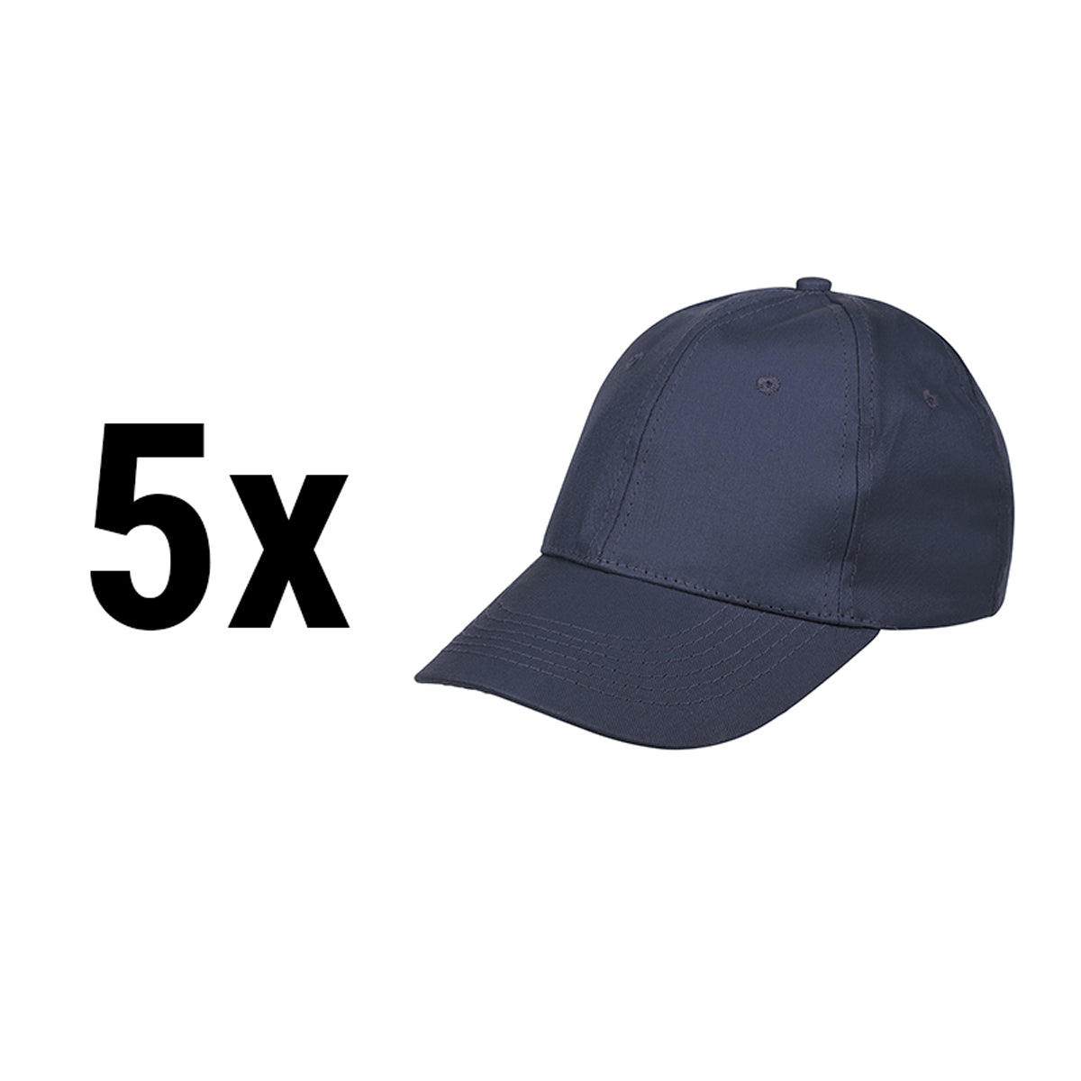 (5 pieces) Basecap Action - Marine