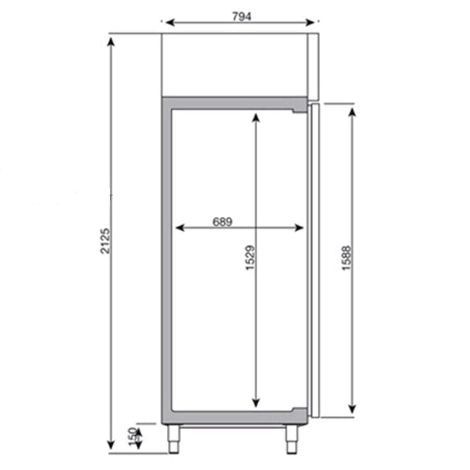 Freezer for bakery products (EN 60x 40) - with 1 door