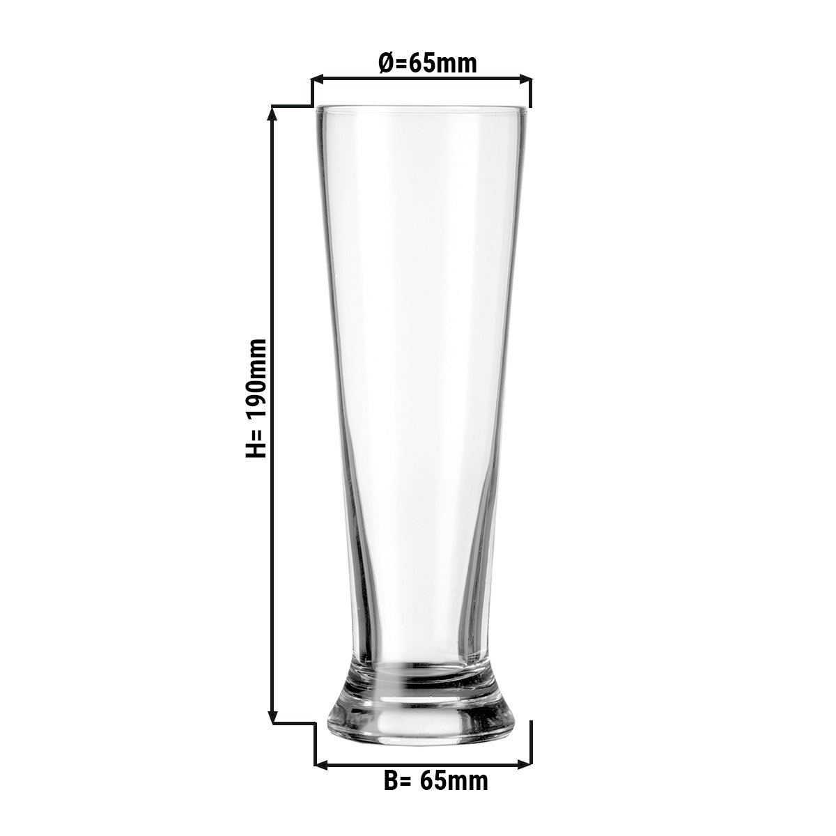 (6 pieces) Beer glass - MUNICH - 300 ml