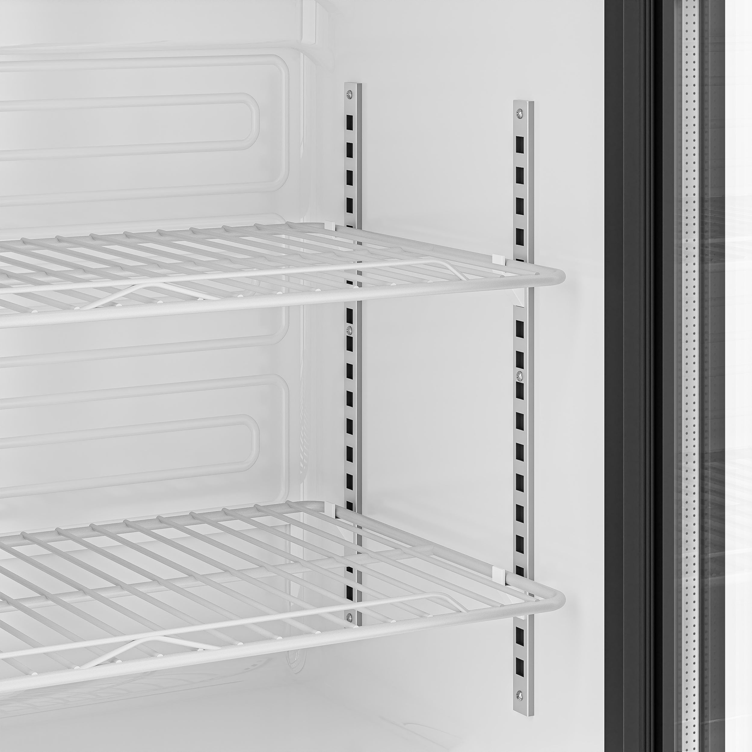 Bar fridge - 0.6 m - 126 liters - with 1 glass door and 2 shelves - Black