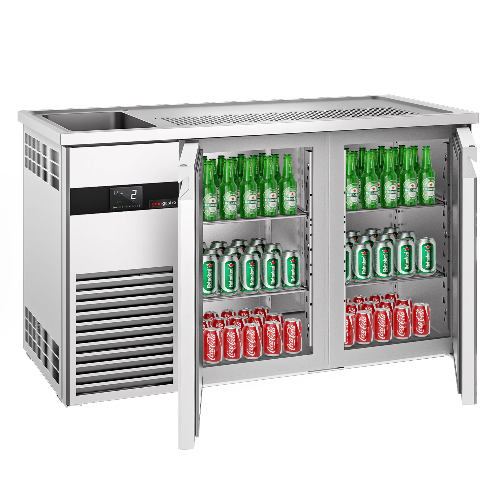 Beer fridge 1.55 x 0.7 m - with 2 doors