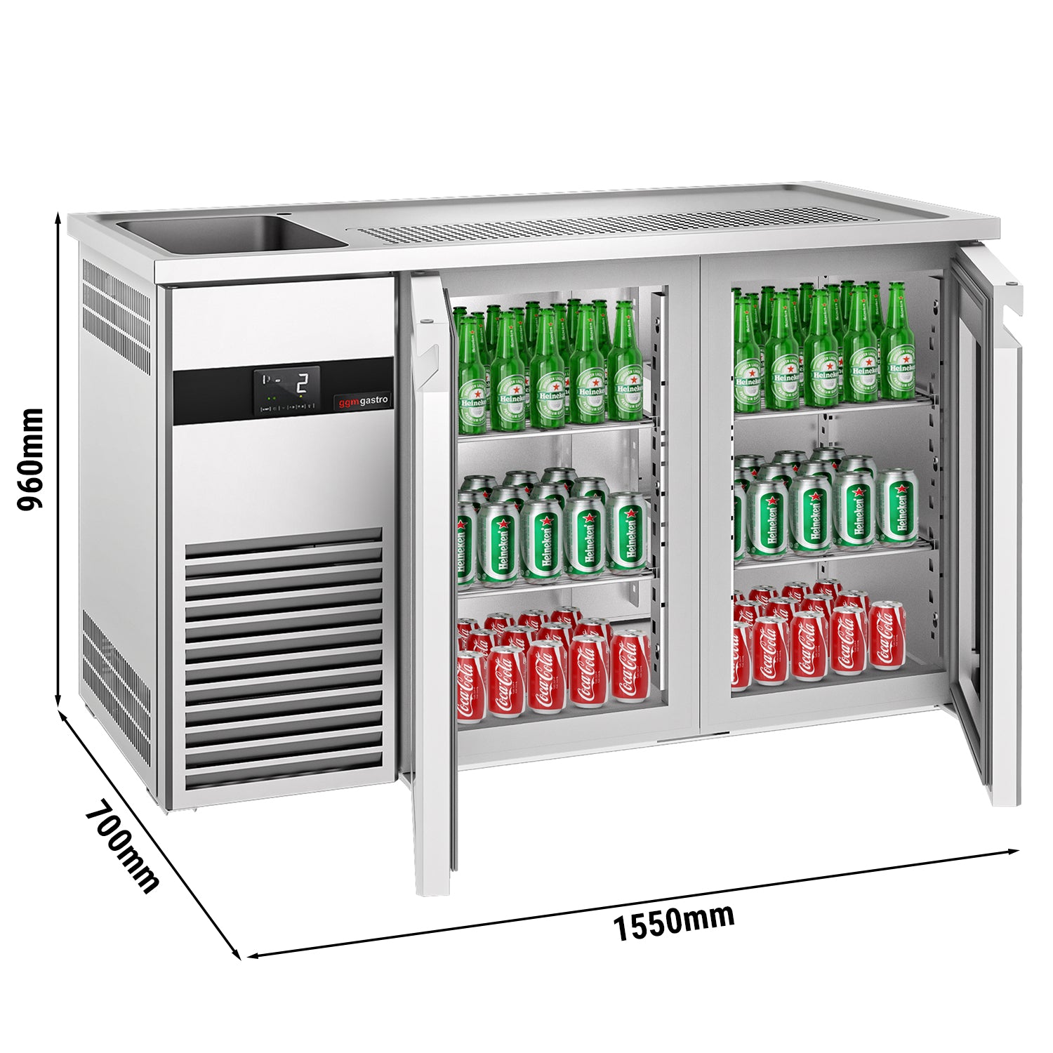 Beer fridge 1.55 x 0.7 m