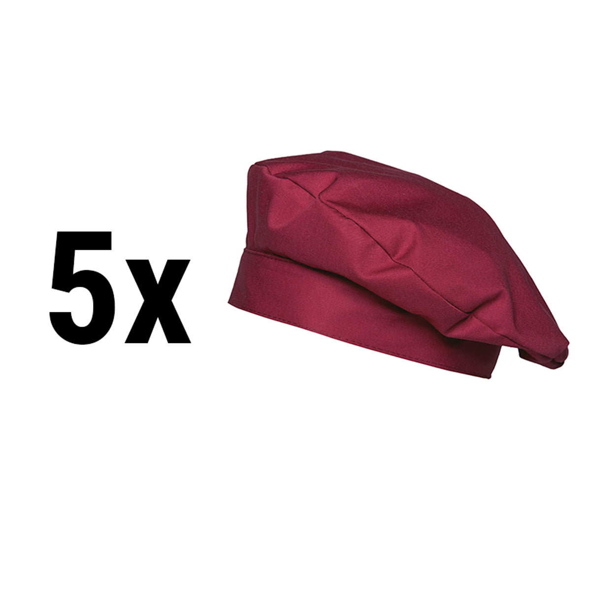 (5 pieces) Luca beret hat - Bordeaux