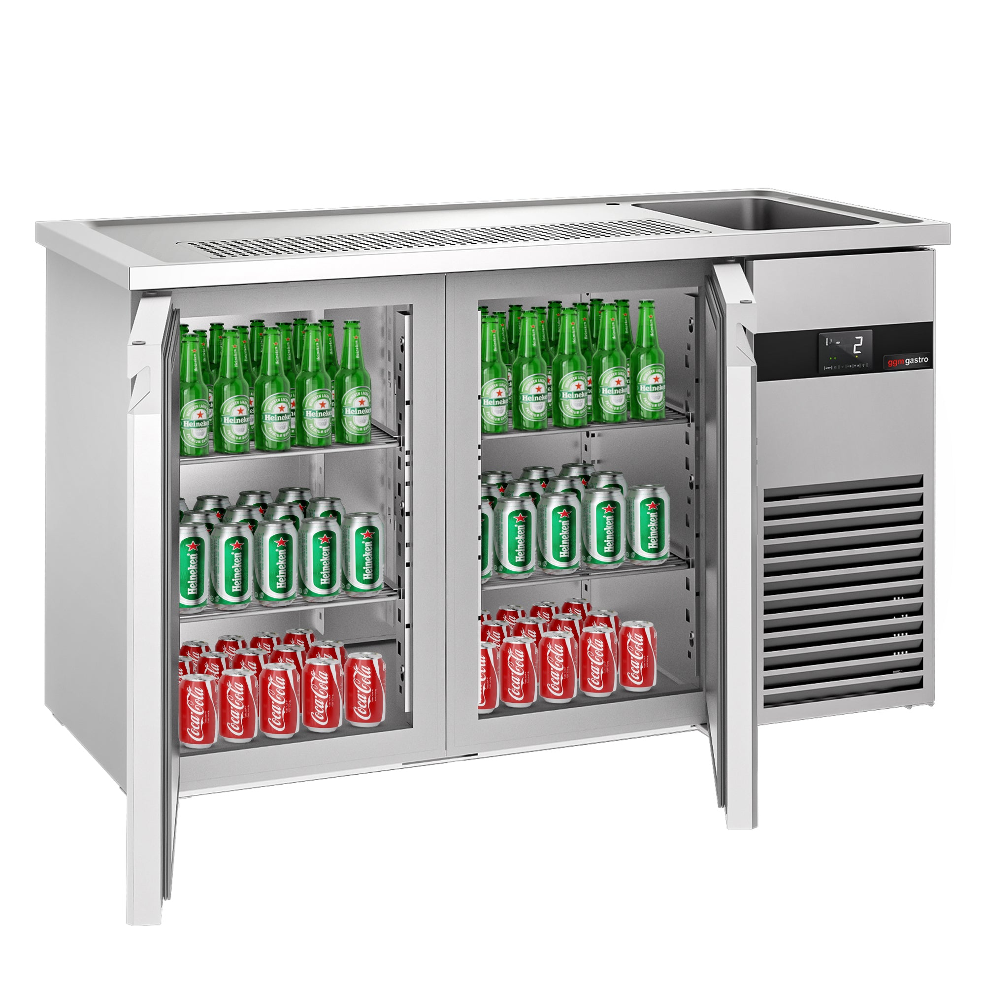 Beer fridge 1.55 x 0.7 m - with 2 doors