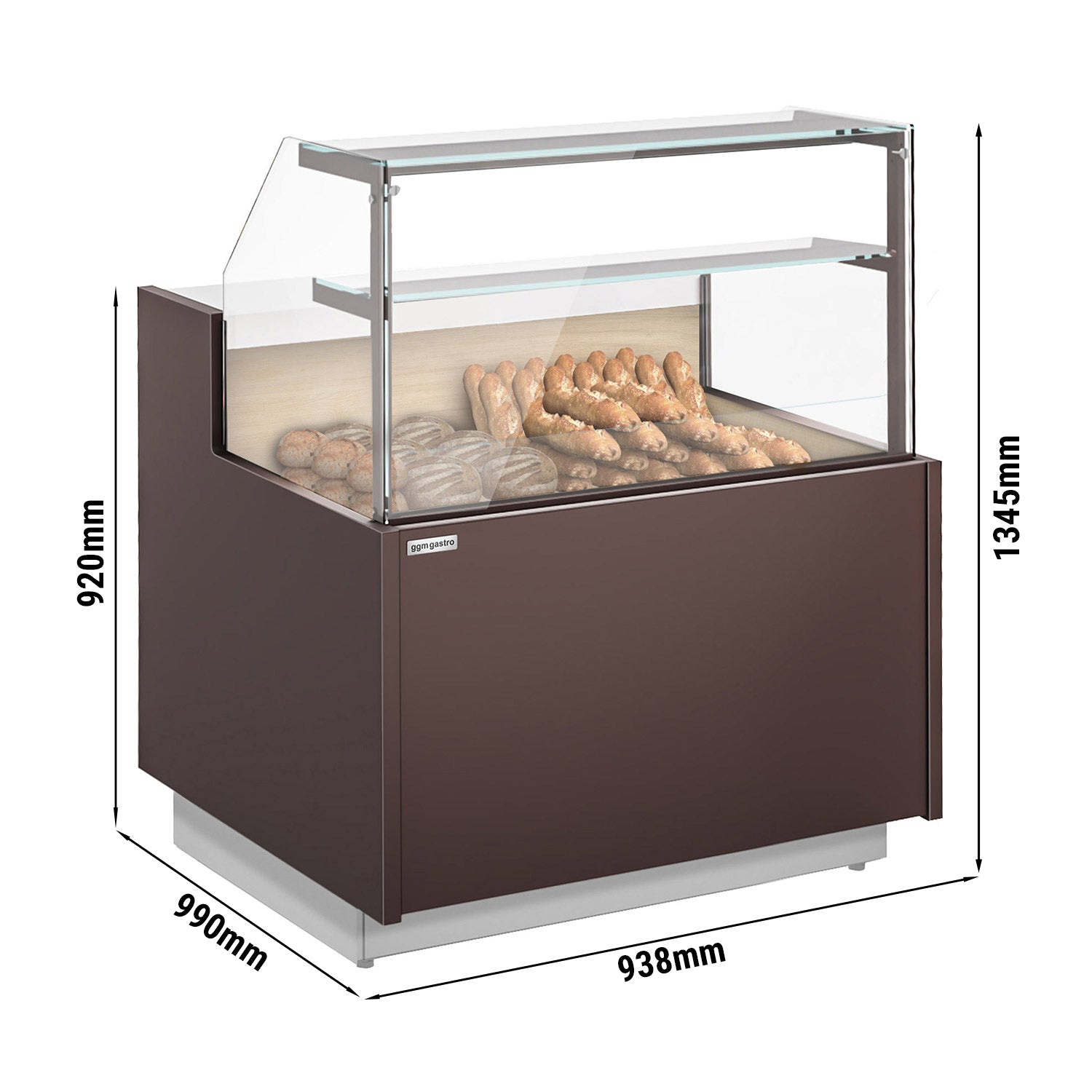 Bread display case 0.938 m / 0.99 m