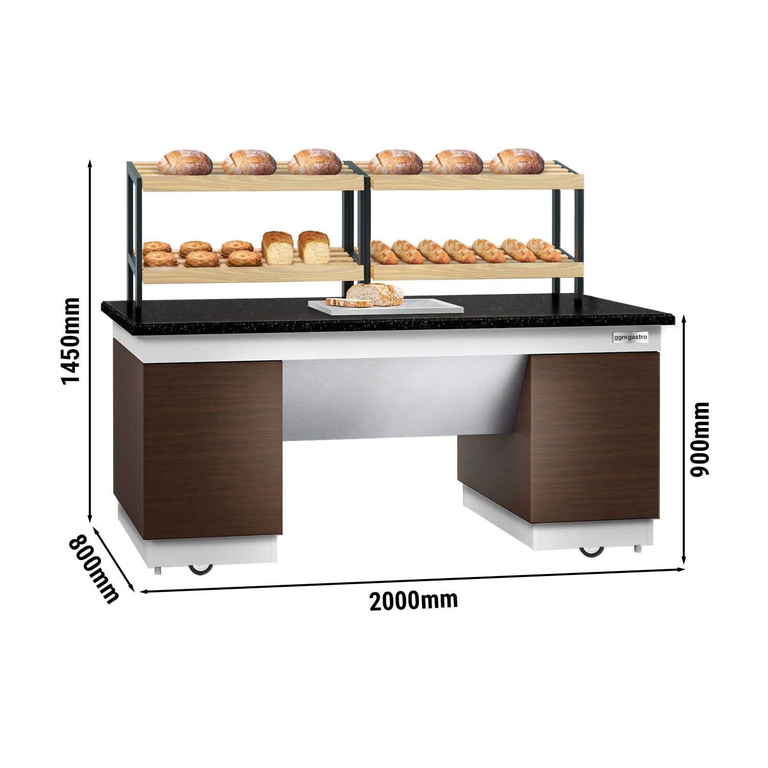 Bread shelf - 2.0 x 0.8 m